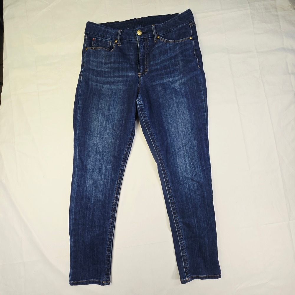 Seven7 Skinny Jeans Women's Size 16 Blue Dark Wash Stretch Denim Mid Rise